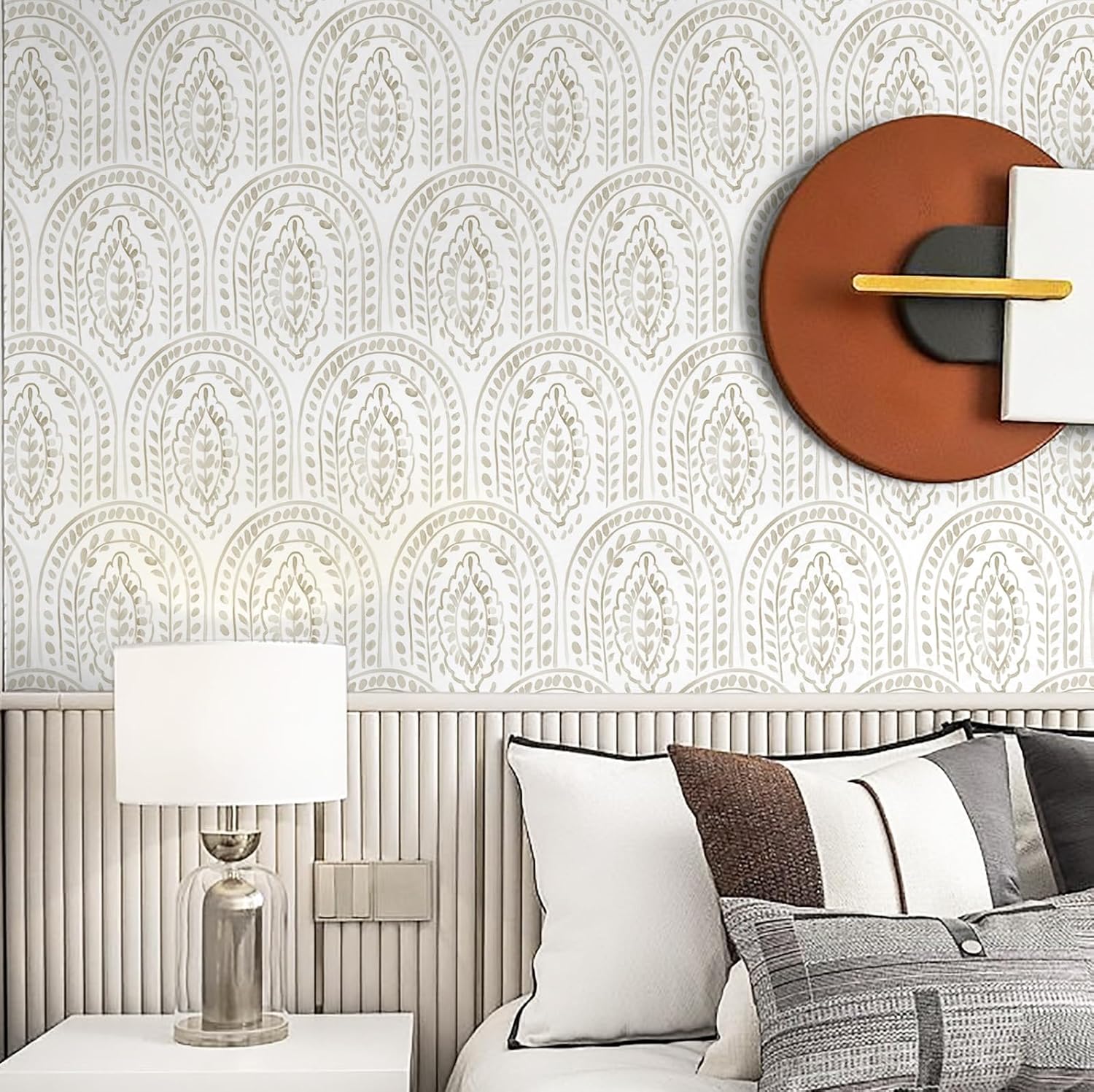 EeeComing Peel and Stick Wallpaper Boho Modern Wall Paper Peel and Stick Removable Contact Paper Self Adhesive Wallpapers for Bedroom and Bathroom Wallpaper Cabinet Shelf Liner Vinyl 118.1 "x17.3 - Image 6