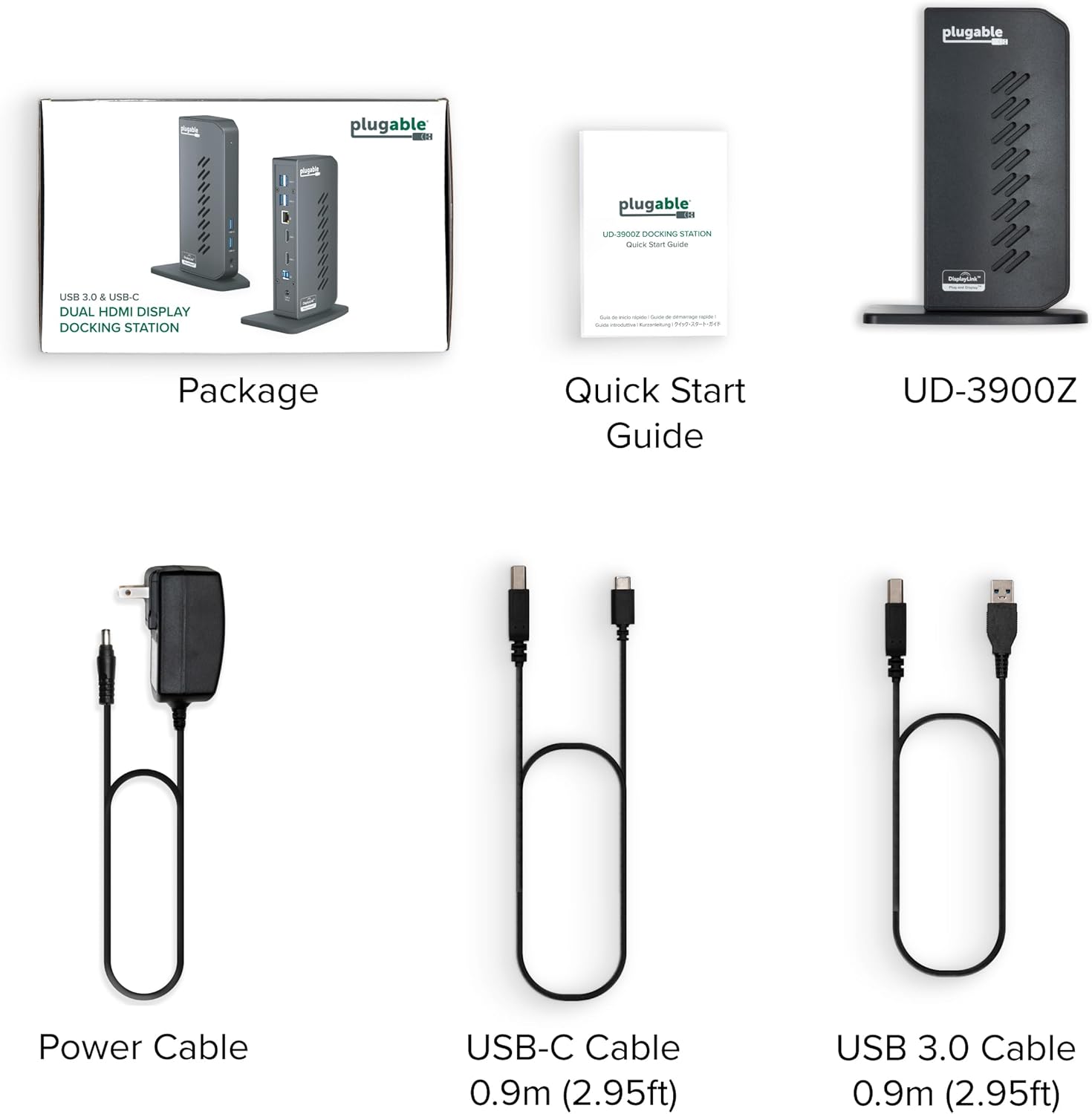 Plugable USB 3.0 and USB-C Universal Laptop Docking Station with 2 HDMI Ports for Windows, Mac, and ChromeOS (Gigabit Ethernet, Audio) - Image 7