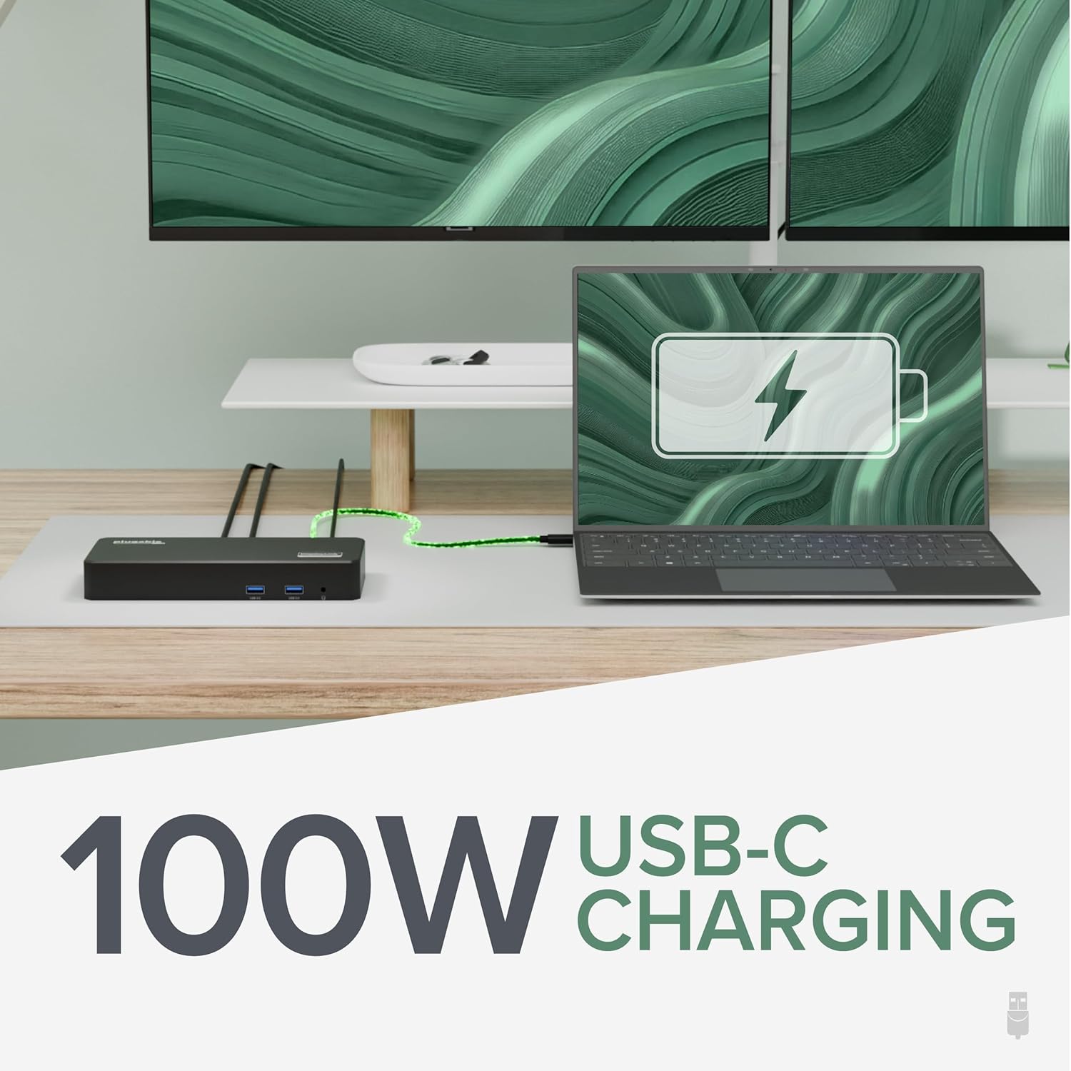 Plugable USB C Triple Display Docking Station with Laptop Charging, for Thunderbolt, USB4, or USB-C Systems, Compatible with Windows, macOS, ChromeOS laptops (3X HDMI, 6X USB 5Gbps Ports, 100W PD) - Image 5
